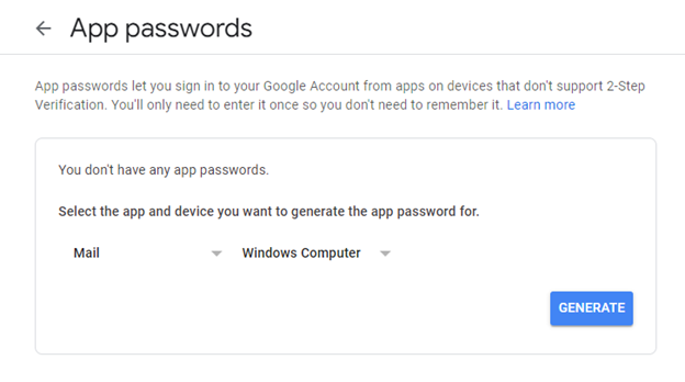 App passwords